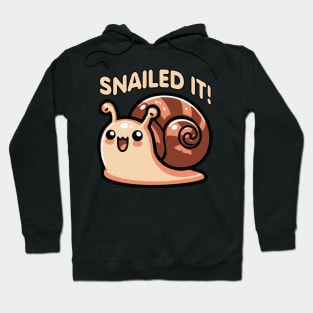 Snailed It Funny Snail Pun Hoodie